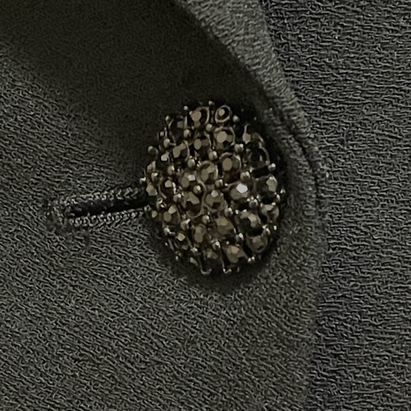 ANNE KLEIN BLAZER SINGLE BUTTON BLACK WOMEN PEAK LAPEL LONG SLEEVE SIZE SIX (6) - Picture 5 of 12